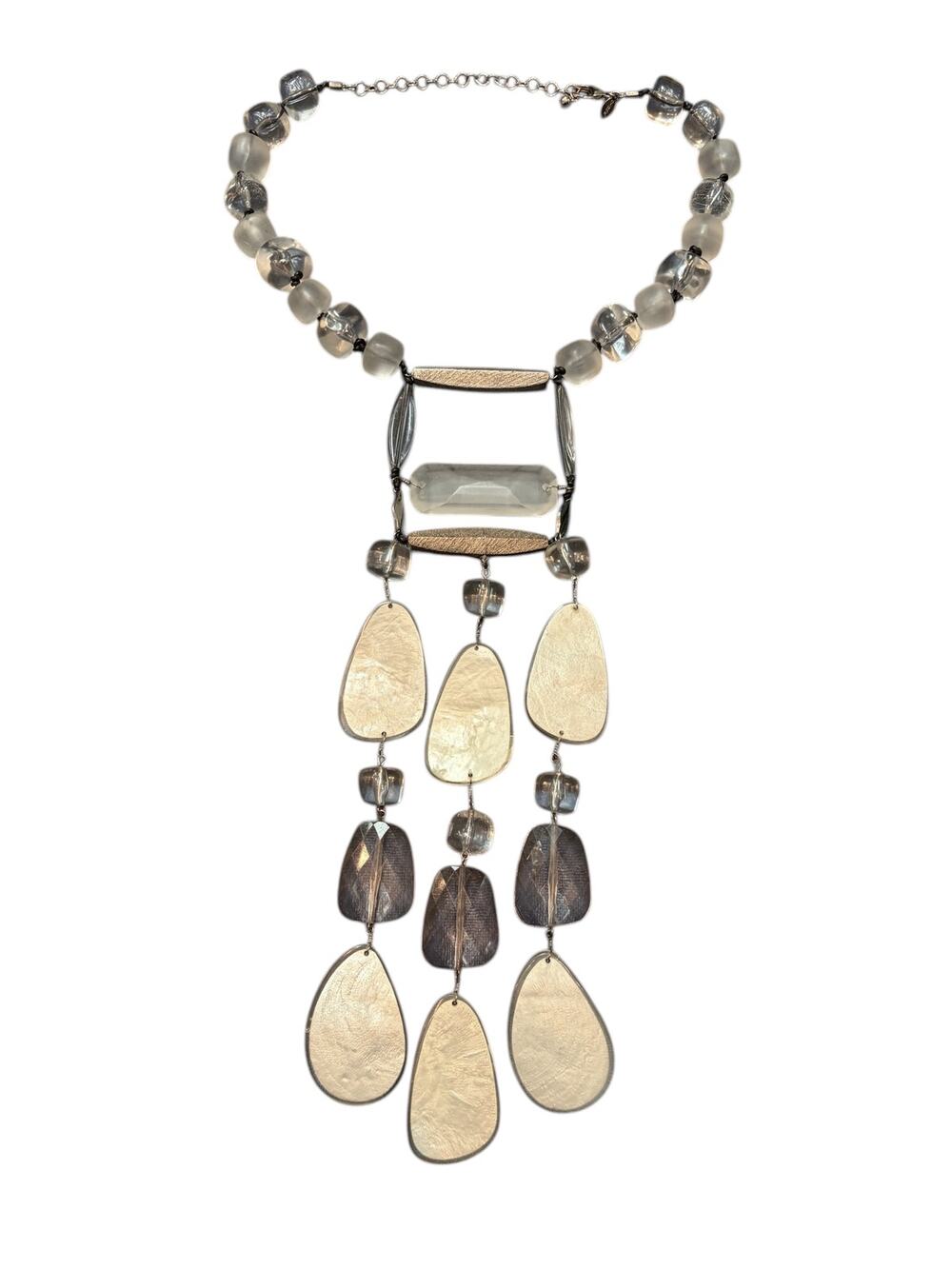 Anthropologie style boho statement – Mixed Metal + Natural Stone Look (3 Pieces)